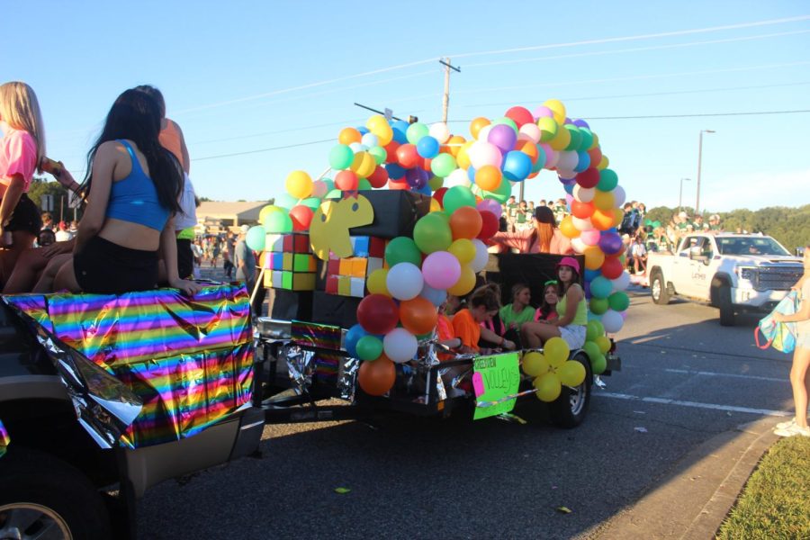 A float in the homecoming parade.